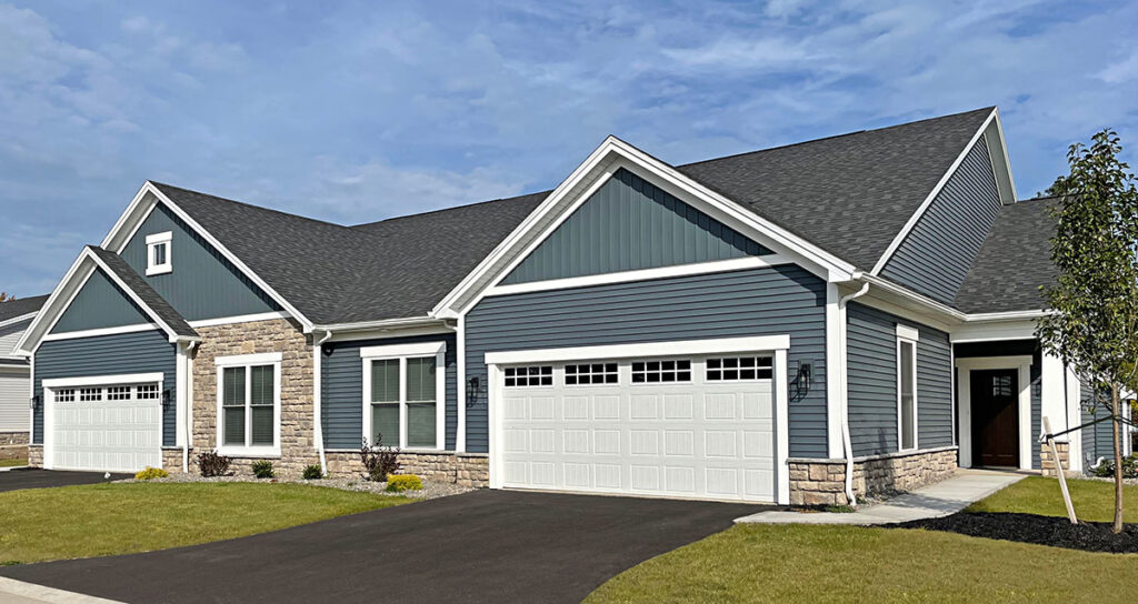 photo of the exterior of a ranch townhome at Parker Place